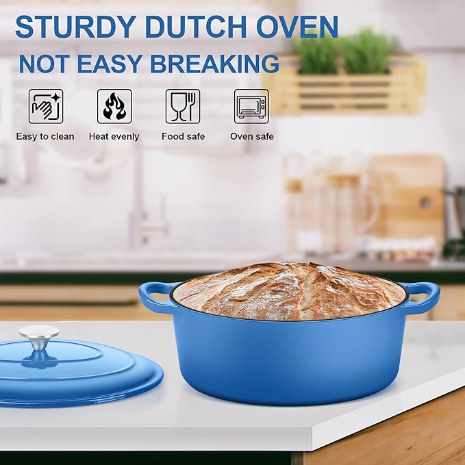 E-far 5QT Oval Dutch Oven Pot - Image 7