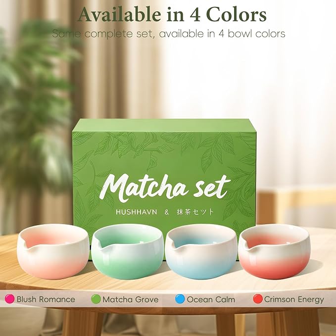 Matcha Whisk Set, Ceramic Matcha Set Includes Bowl & Holder, Bamboo Whisk - Image 9
