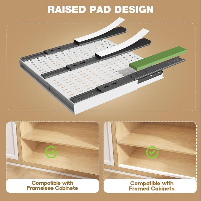 Seinloes 4 Pack Pull Out Cabinet Organizer - Image 3