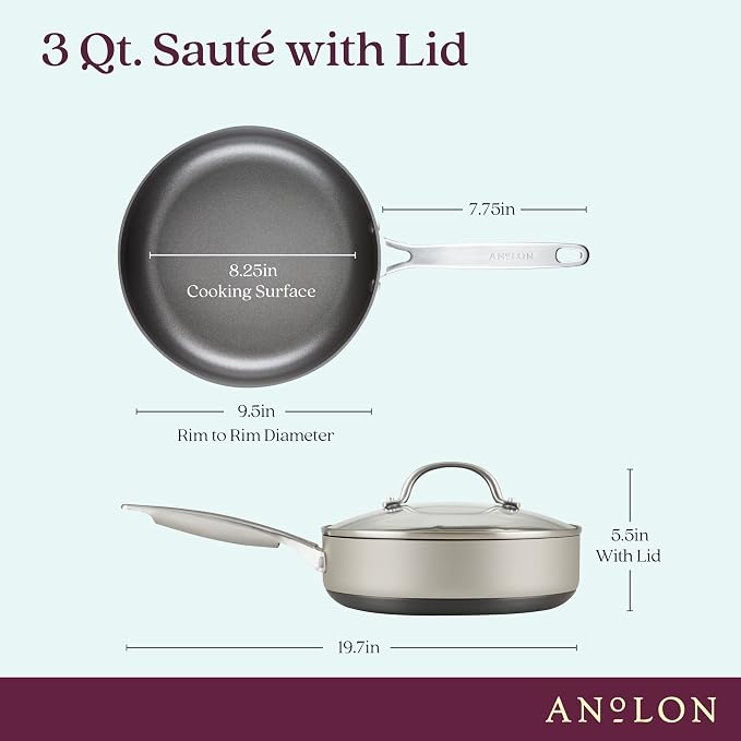 Anolon Achieve Hard Anodized Nonstick Sauté Pan - Image 2