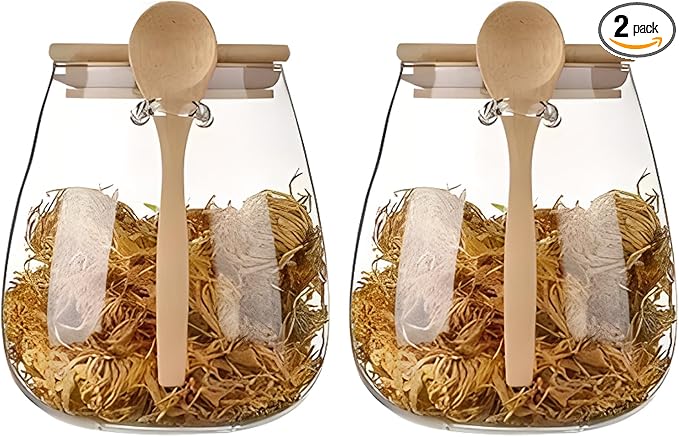 Airtight glass jar storage container by DNIENKGE