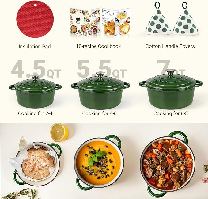 Overmont Enameled Cast Iron Dutch Oven - Image 7