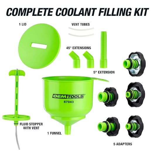 OEMTOOLS 87043 No-Spill Professional Quality Coolant Funnel Kit, Easily Fill - Image 9