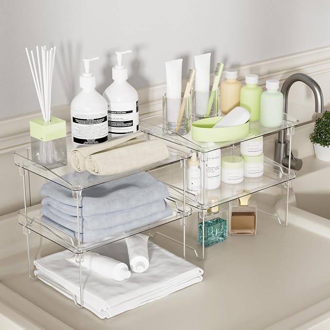 STARLATTA Acrylic Cabinet Organizer Shelf, Spice Rack, Countertop Organizers - Image 5