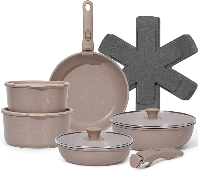 SODAY 15Pcs Pots and Pans Set Non Stick, Cookware Sets by SODAY