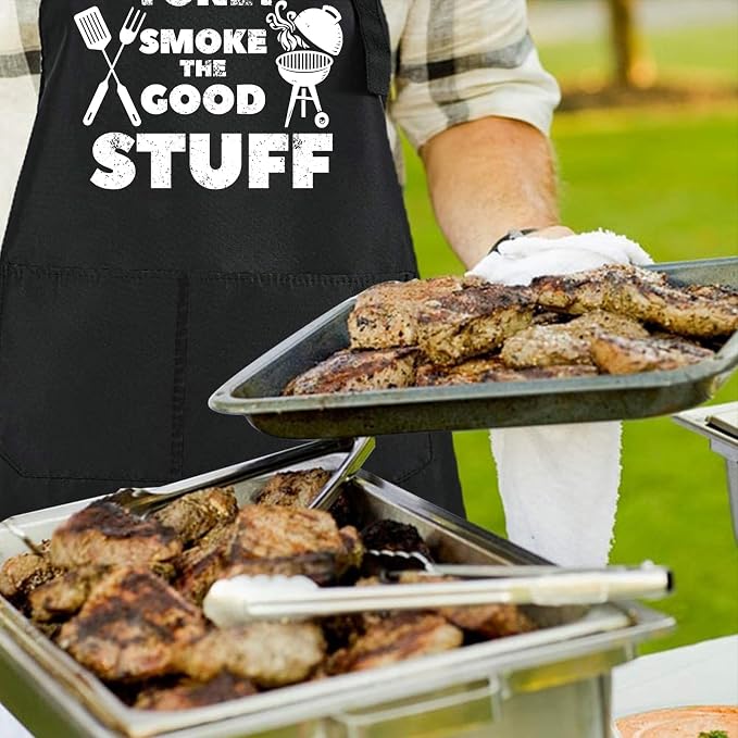 Rosoz Funny BBQ Black Chef Aprons - Image 2