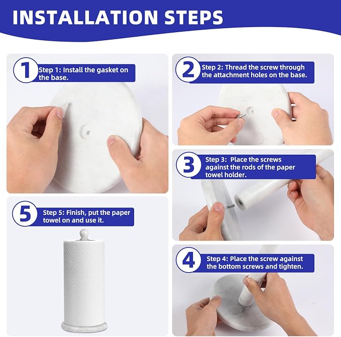 Natural Marble Paper Towel Holder - Image 4