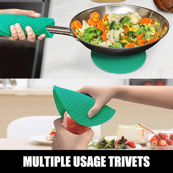 Rorecay 6pcs Oven Mitts and Pot Holders Sets Heat Resistant 500 Degrees - Image 7