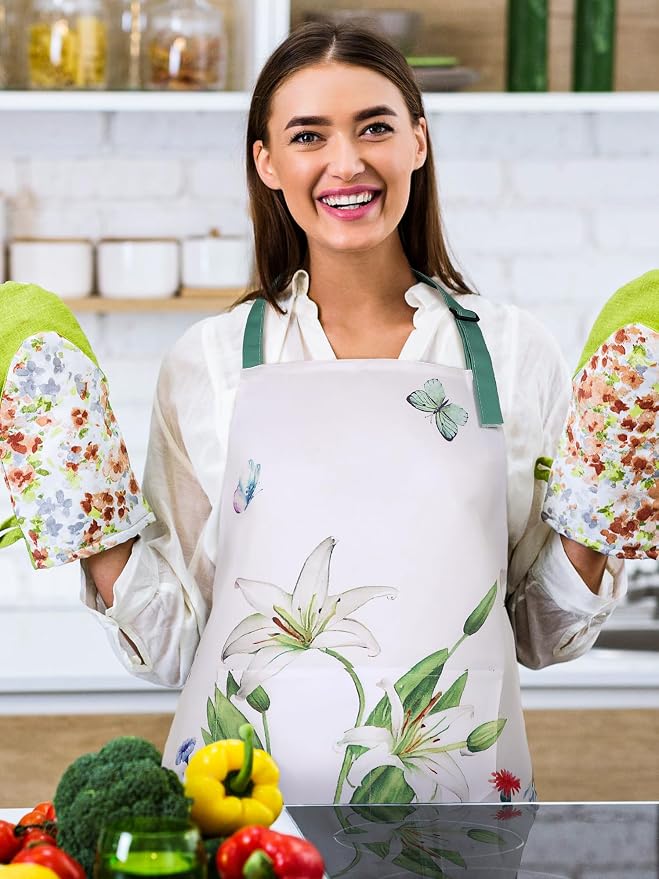 Bencailor 6 Pcs Spring Kitchen Aprons - Image 2