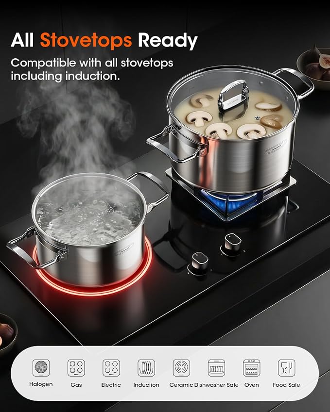 3-Ply Stainless Steel Stock Pot Set - Image 7