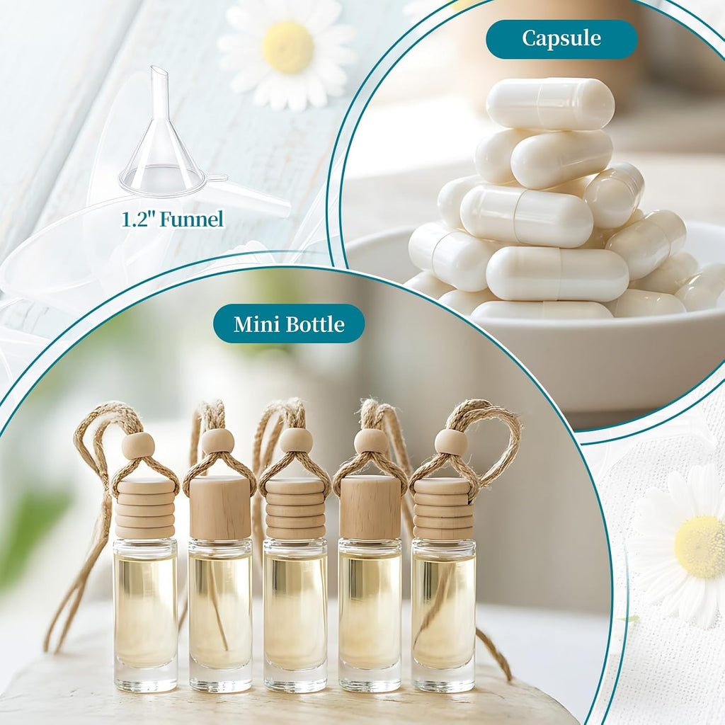 18 PCS 3 Sizes Clear Small Funnels Kit for Filling Small Bottles