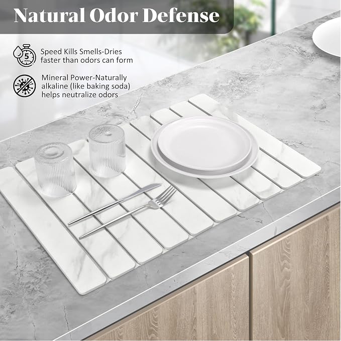 2 PCS Large Stone Dish Drying Mats - Image 3