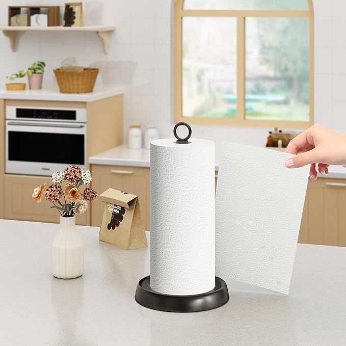 Paper Towel Holder Countertop, Stainless Steel, Weighted Base - Image 6