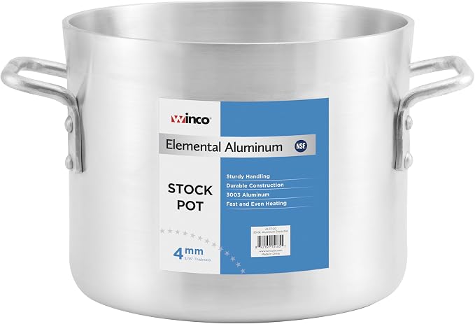 Winco Heavy-Duty Aluminum Stock Pot, 100 Quart - Image 6