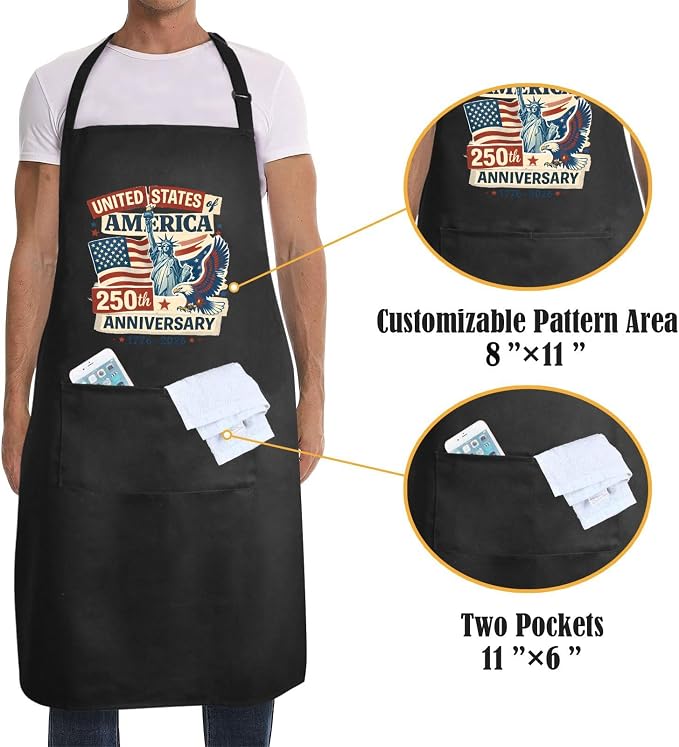 Us 250 Years Of Freedoms Apron - Image 4