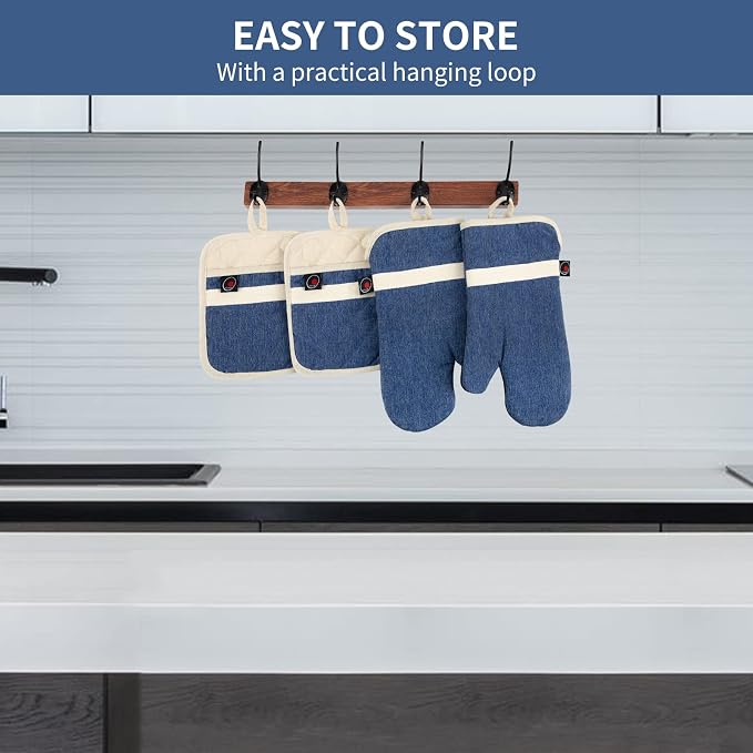 Oven Mitts and PotHolders Sets, Non-Slip Neoprene Oven Mitts are Suitable - Image 7