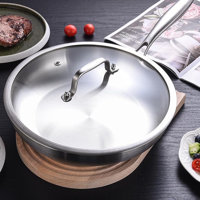 LOLYKITCH 8 Inch Tri-ply Stainless Steel Frying Pan - Image 7
