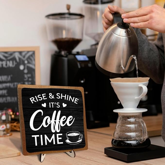 Coffee Bar Decor Sign, Coffee Bar Accessories, Funny Coffee Bar Desk Decor - Image 5