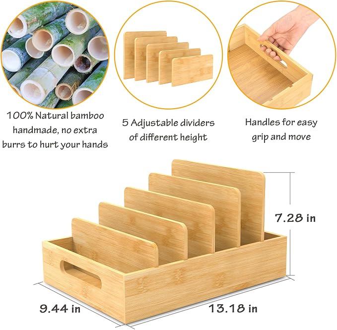 Retro Shaw Bamboo Lid Organizer - Image 3