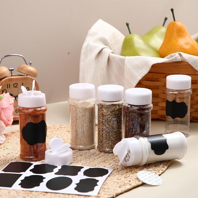 Eccliy 36 Pack 3 oz Clear Plastic Spice Jars - Image 4