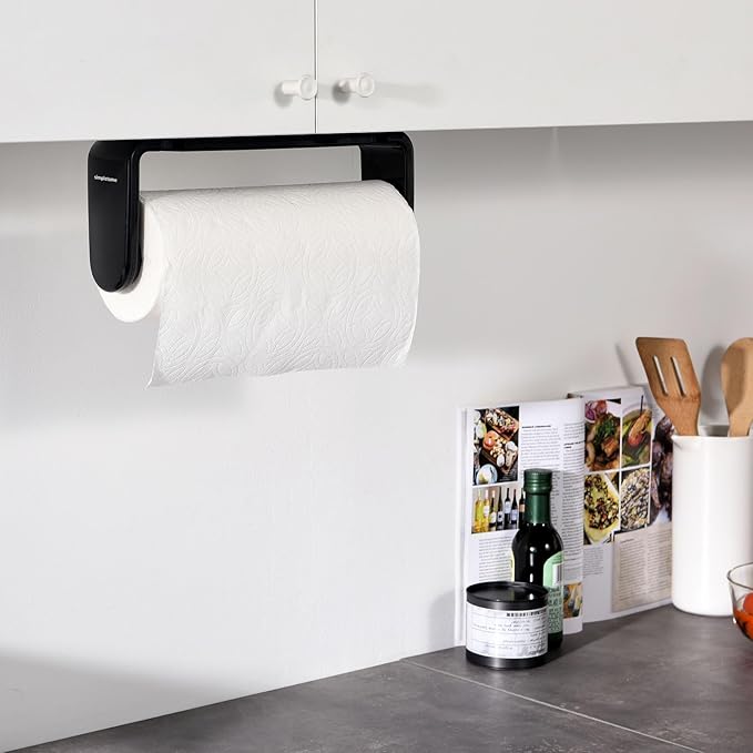 simpletome Paper Towel Holder ONE Hand Tear Adaptive Tension Arm Adjustable - Image 2