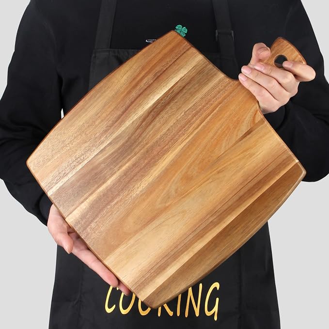 16.6"x13" Large Acacia Wood Cutting Board - Image 6