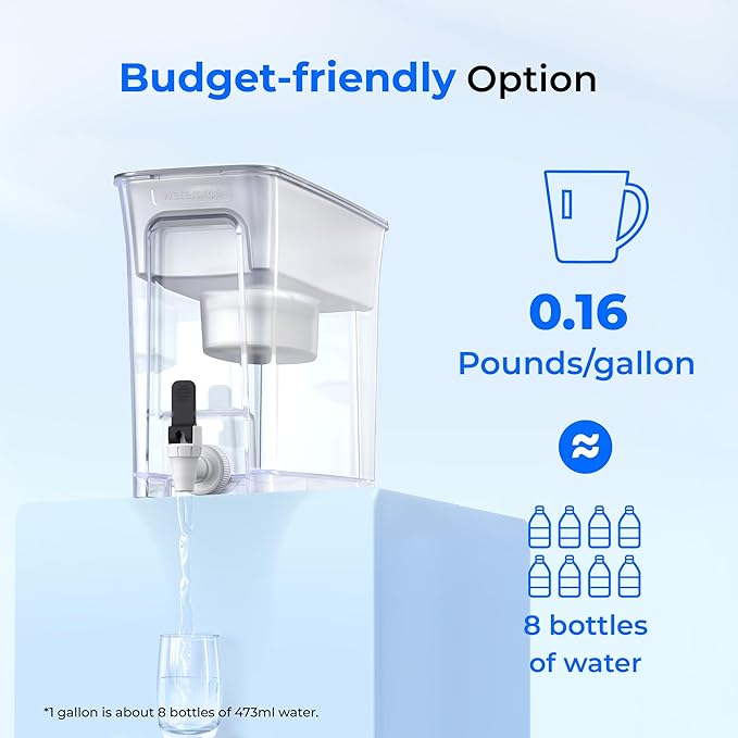 Waterdrop 35-Cup Slim Water Filter Dispenser, Large Capacity, 200-Gallon - Image 2