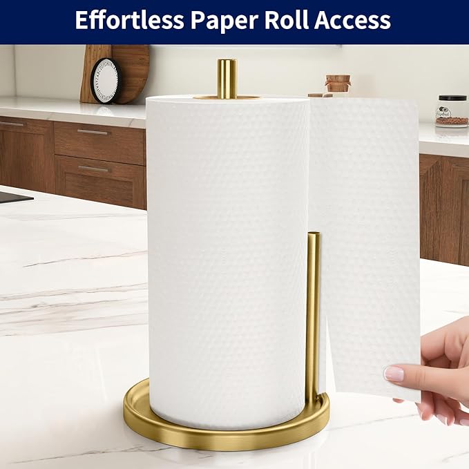 Jesginboo Paper Towel Holder Countertop, Paper Roll Holder - Image 2