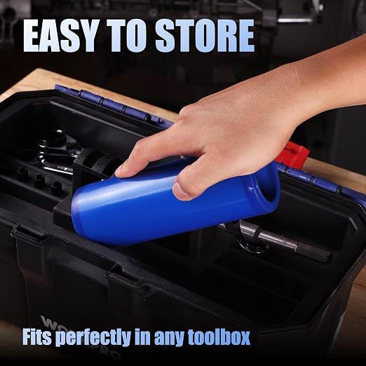 WORKPRO Flexible Oil Funnel for Automotive Use, Foldable Oil Drain Tool for - Image 5