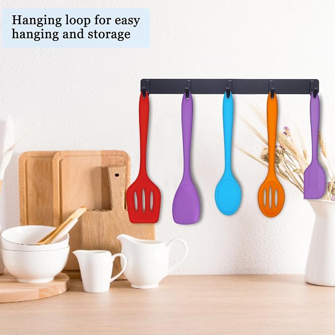 E-far 10 Pcs Silicone Cooking Utensils Set, Heat Resistant Kitchen Utensil Set - Image 6