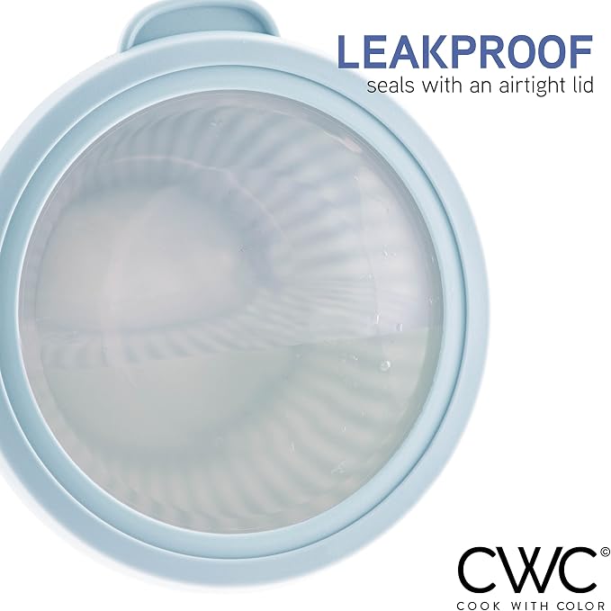 COOK WITH COLOR Prep Bowls with Lids- Wide and Deep Nesting Plastic Small - Image 7
