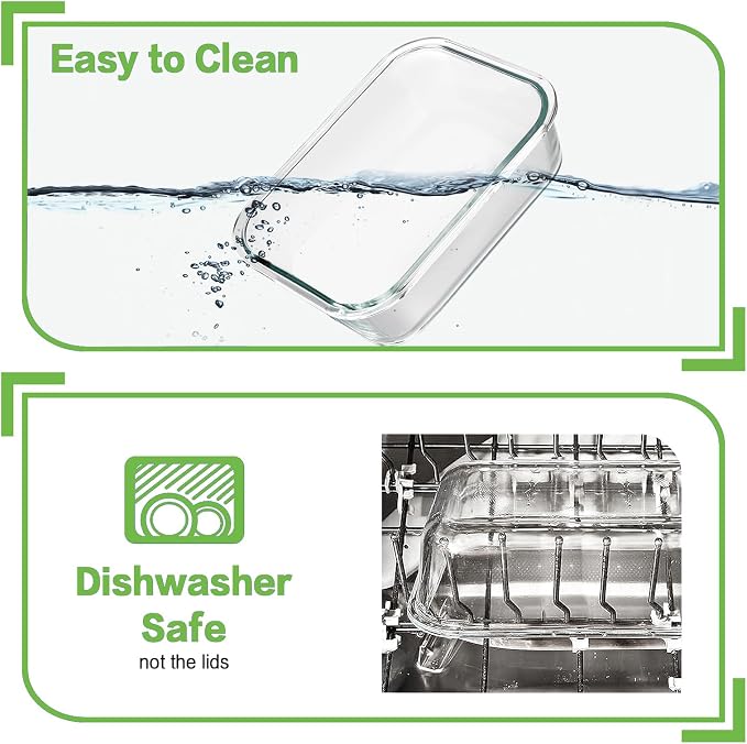 10 Pack Borosilicate Glass Meal Prep Containers - Image 5