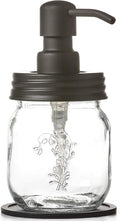 12oz Mason Jar Black Soap and/or Lotion Dispenser by Industrial+Rewind