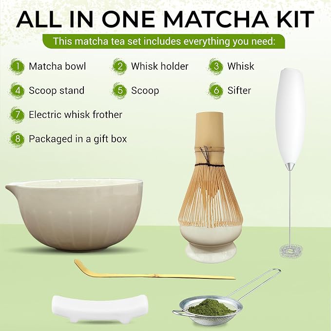 Matcha Whisk Set with Matcha Bowl - Image 2