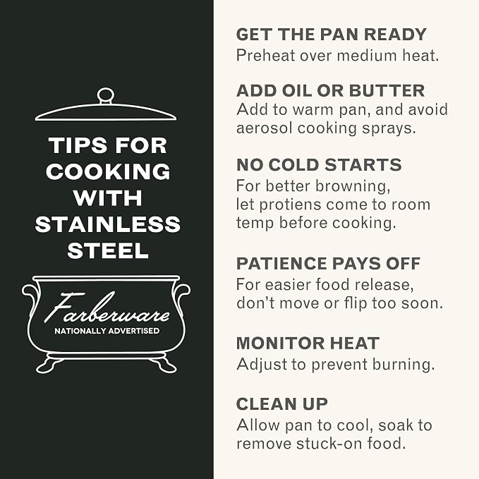 Farberware Classic Series Anniversary Edition Stainless Steel Sauté Pan and Lid - Image 8