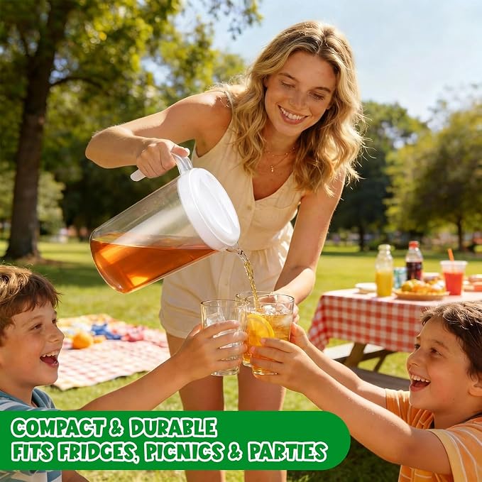 6 Pcs 4 Quart / 1 Gallon Plastic Pitchers - Image 4