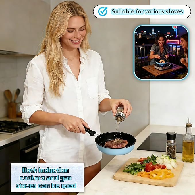 4.7 Inch Mini Frying Pan, Flat Bottom Design - Image 5