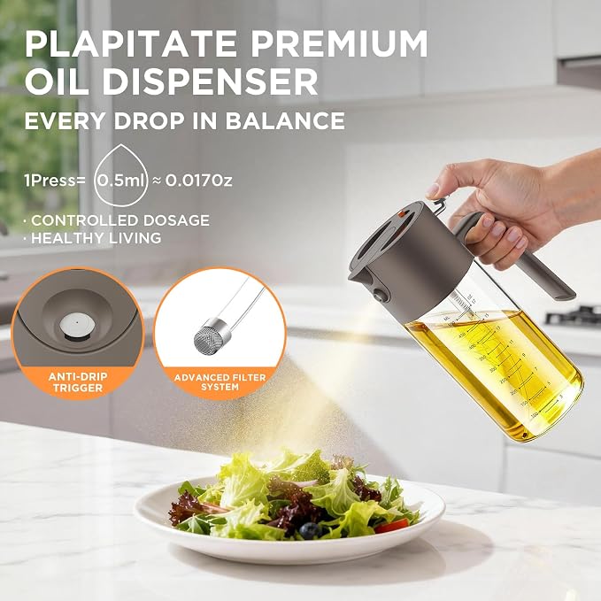 PLAPITATE 2Pcs 17oz Premium Olive Oil Sprayer - Image 2