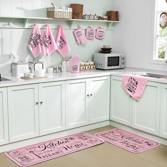 Fourluoo 10 Pcs Farmhouse Kitchen Decor and Accessories Set 4 Kitchen Towels 2 - Image 7