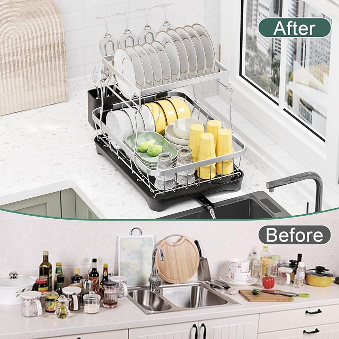 LIYI Dish Drying Rack, Large Dish Rack - Image 7