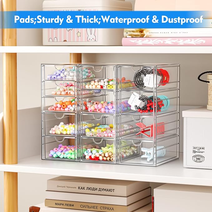 Acrylic Makeup Organizer with 13 Drawers, Bathroom Counter Organizer, Acrylic - Image 4