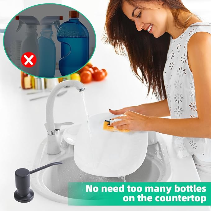 Soap Dispenser for Kitchen Sink, Built in Sink Soap Dispenser, Countertop Soap - Image 5