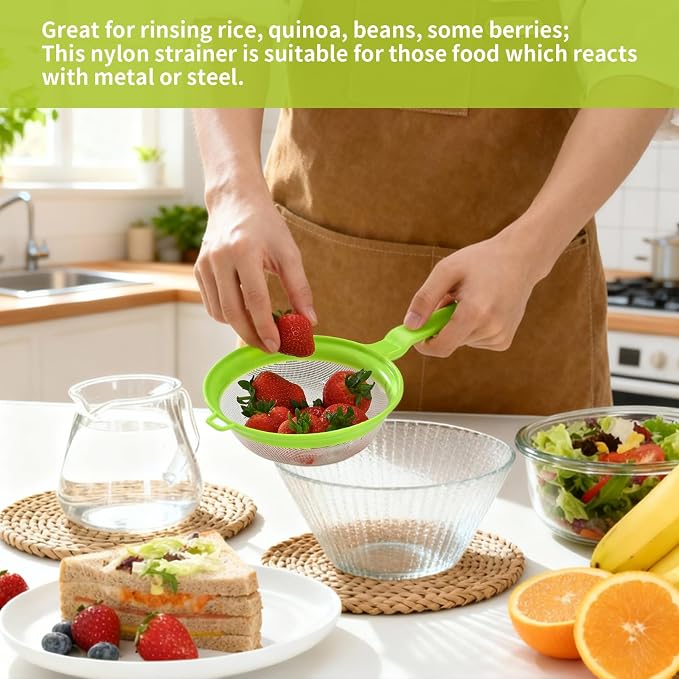 Luckyiren Kefir Strainer Set, 2-Size Plastic Non-Metal Sieve - Image 5