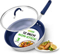 NutriChef 12" Fry Pan With Lid by NutriChef%E2%84%A2Kitchen