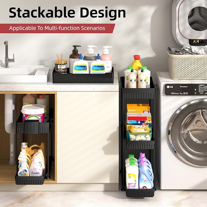 Sevenblue 4 Pack Under Sink Organizer, Bathroom Organizers and Storage - Image 5