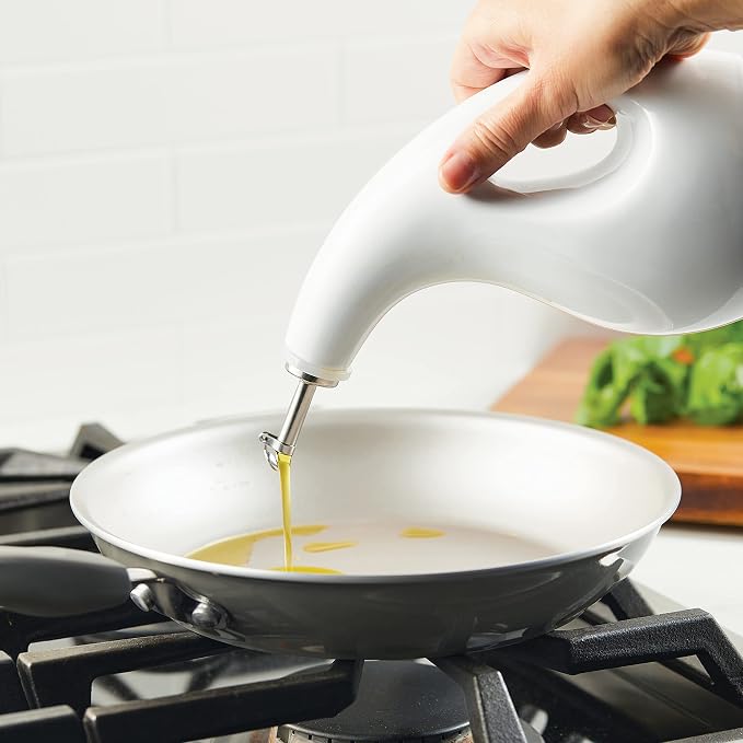 Rachael Ray Ceramic EVOO Oil and Vinegar Dispensing Bottle - Image 11