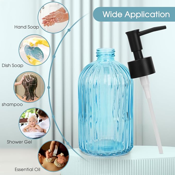 Topsky Stripe Glass Soap Dispenser - Image 7