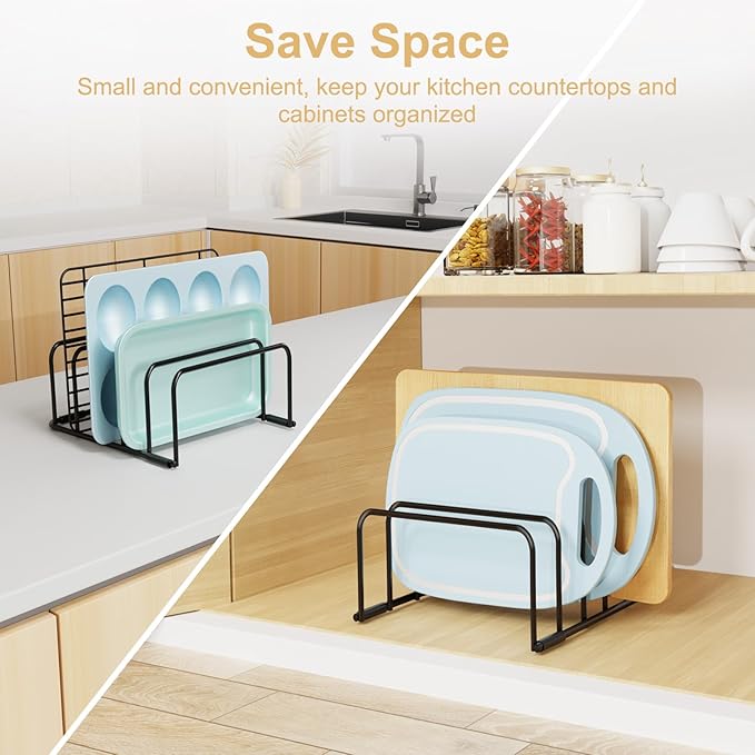 Fikoksol Cutting Board Organizer and Baking Sheet Rack, Tray Dividers - Image 2