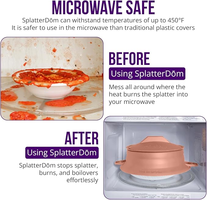 L.I.Q Silicone Splatter Guard – Fits 10 and 12 Inch Pots – Microwave Safe and - Image 9