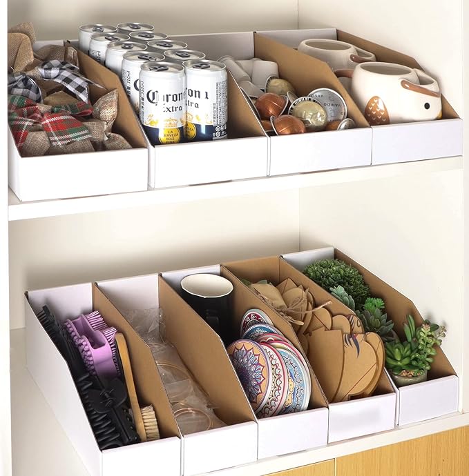 EXYGLO Cardboard Storage Bins Assorted Sizes, 35 Mixed Pack Cardboard Boxes - Image 5